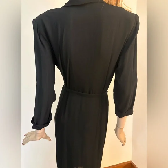 The Perfect Vintage 1940s 50s Little Black Dress VOLUP - Picture 10 of 14